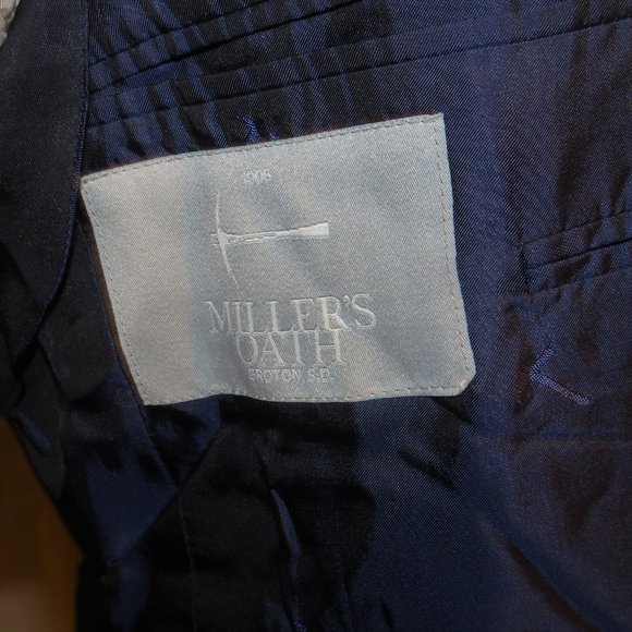 Miller's Oath Gray Herringbone Super 100 One Button Suit Jacket 39R - Picture 11 of 11